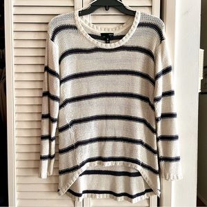 AQUA Striped Knit Sweater